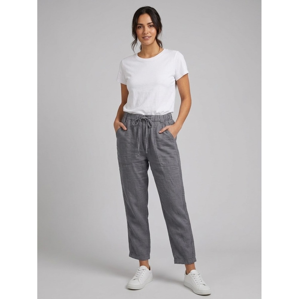 Alex Mill Linen Utility Pants Women 0 High Rise Coastal Capsule Minimalist Boho